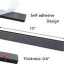 8Pcs Felt Board Tile Bulletin Board Bar Strip for Wall, Self-Adhesive Memo Pin Board with 24Pushpins, Corkboard Strip for Office Home Classroom(Color)