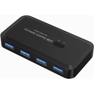 MaxLax USB 3.0 Switch selector, KVM Switch hub Adapter, 2 Computers Sharing 4 Devices, Applicable to Various USB Devices, Compatible with Multiple Systems