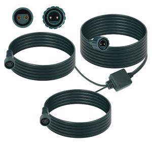 Kanayu 2 Pin Splitter Connector for Christmas Lights 72-Inch Extension Cords for String Lights Inflatable Decorations Green Outdoor Extension Cable Waterproof Splitter Cords(1 to 2)