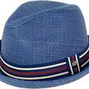 Peter Grimm Depp Fedora Hat Navy  Large