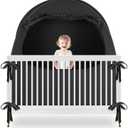 Blackout Baby Sleep Tent Sleep Pod, Pop Up Crib Blackout Cover Canopy for Naps at Home and Traveling, Fits Full Size Crib, Pack n Play, and More with Safe Bottom Design, Blocks 98% Light, Blackout98%