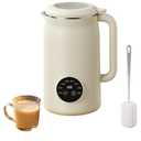 The 8-In-1 Multifunction Nut Milk & Juice Maker, 8-In-1 Nut Milk Maker Machine, Automatic Plant-Based Milks Blender with Delay Start, Keep Warm, Self-Cleaning (Beige)