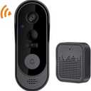 ZIG1 Doorbell Camera Wireless No Subscription, 1080p Video Doorbell with Chime, 2-Way Audio, Night Vision, 2.4G Wi-Fi, Indoor Outdoor