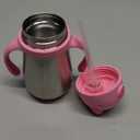 Munchkin Cool Cat Sippy Cup for Toddlers, Stainless Steel Straw Cup, 8 Ounce, Pink