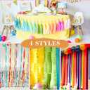 6 x Blue Crepe Paper Streamers 4 Rolls 328ft, Silver White Crepe Paper for Birthday Party Decorations, Wedding Anniversary Engagement Baby Shower Decors DIY Supply for Flower Making (1.8 in x 82 Ft/Roll)