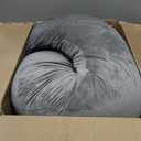 QUEEN ROSE Body Pillow for Side Sleepers, Soft Comfort S Shaped Hug Pillow for Adults, Full Body Support, Velvet Grey, 41in