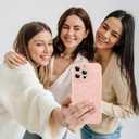 OOK Case for iPhone 15 Pro Max Case Cute Flower Floral Design for Girls Women Soft TPU Camera Lens Protective Phone Cover for iPhone 15 Pro Max 6.7 Inch Pink