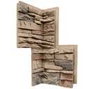 GenStone Faux Stacked Stone 90 Degree Inside Corner Panel 22.5" x 12" in Desert Sunrise Color for Do It Yourself Friendly Home Improvement Projects