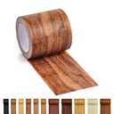 Wood Grain Repair Tape - Self Adhesive Brown Wood Colored Tape for Furniture Repair | Peel & Stick Veneer Strips Trim, Woodgrain Duct Tape for Furniture, Vinyl Floor, Door Patch Kit (Chestnut Maple)
