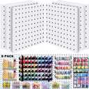 6Pcs Pegboard, Peg Board, Pegboard Wall Organizer, Mount Display Pegboard Kits fit Pegboard Storage, Small Pegboard for Craft Room Garage Kitchen, Peg Boards for Walls - White Pegboards Panels (10 Inch)