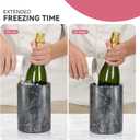 Marble Wine Chiller for Bottle,Wine Chiller Bucket,Wine Cooler Bucket for Any 750ml Bottle Champagne Chiller for Parties,Wine Bottle Chiller,Wine Bottle Cooler,Wine Gifts for Women Man (Black)