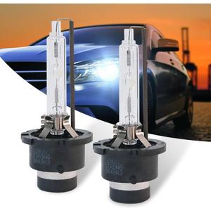 Fogfar 2 PCS Car Halogen Bulb, 6000K D2S Original Replacement Lights Bulbs, 35W Super Bright Bulbs, Universal Car Light Bulbs, 12V Installed Spotlight (Silver)