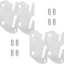 4 Pcs Bed Rail Hooks with 8 Pcs Mounting Pins,Bed Frames Hooks ,Replacement Bed Rail Clamps Parts,Bed Rail Fasteners, Bed Rail Hook Plates for Bed Accessories