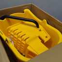 Amazon Basics Commercial Side Press Wringer Floor Cleaning Mop Bucket on Wheels, 35-Quart, Yellow