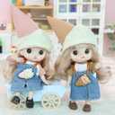 BJD Blind Box Cute Figures, Collectible Poseable OB11 Doll with 1/12 Scale Removable ClothesSurprise Gift Single Random Mystery Box-Japanese Foodie Fun Series