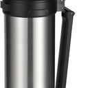 MUCR 88oz Large Coffee Thermo for Travel, 2500ml Insulated Stainless Steel Water Bottle with Cup and Handle, Water Jug for 24hr Hot and Cold drinks, Vacuum Flask for Camping, Fishing & Working, Silver