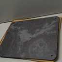 Large Black Marble Stone Dish Drying Mat for Kitchen Counter  Fast Drying Diatomaceous Earth Mat with Cleaning Tools, Stain Resistant & Anti-Slip Drying Mat for Cups, Dishes & Counter 17" x 13"