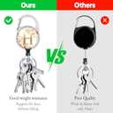 2 x Letter H Lanyards for ID Badges,Floral Badge Holder with Lanyard Badge Reel Retractable Keychain ID Name Tag Work Badge Clip for Teacher Women Work Office