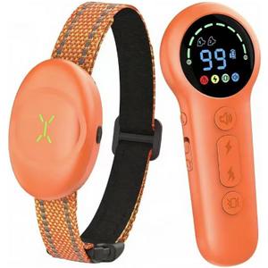 Dog Shock Collar with Soft Neoprene Padded - 4 Training Modes E Collar with 1600FT Remote Control for 5–120 lbs Large Medium Small Dogs, IPX7 Waterproof, Orange