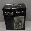 MELLERHOME 12-Cup Drip Green Coffee Maker, Borosilicate Carafe, Auto-Off, Reusable Filter, Anti-Drip, Keep-Warm Function, Clear Water Level Window, Green Kitchen Accessories & Dcor