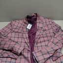 Boyland Men's Casual Suit Blazer Jackets Lightweight One Button Sport Coats Plaid Blazer (X-Large, Purple&Pink)