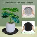 4 Pack 16 Inch Round Plant Saucers for Less 14 Inch Pot Indoors Outdoors Plant Trays for Pots Planter Saucer Plastic Drip Tray Planter Water Tray(Black, 16"(4pcs))