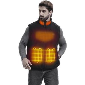 Men's Heated Vests with battery pack 7.4V included, electric heated golf vest heating men for Travel Hiking Running (Large, Black)