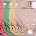 wegreeco Female Dog Diapers, Washable Reusable Pet Puppy Doggie Diapers for Small Medium Large Female Dogs in Heat Period, Doggy Period Panties, 5 Pack, X-Large