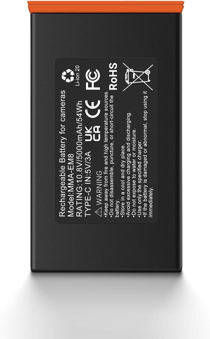 Rechargeable Battery Pack for Edge EM8 Series Cellular Trail Camera 5000mAh Lithium-Ion Battery for Moultrie Edge, Edge 2 PRO Edge PRO, Edge 2 (Black)