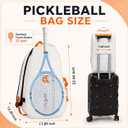 Smartway 40L Pickleball Bag, PU Backpack Duffel for 6 Racket, Gym & Travel | Waterproof Pickleball Bag Carry As a Backpack or Duffel; Fits 6 Racket with Shoe Compartment, Insulated and Luggage Sleeve., Large