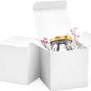 ValBox 3x3x3 White Cube Gift Boxes - 50pcs Recycled Paper Boxes with Lids for Gifts, Crafting, Cupcake & Party Favors (1 count (Pack of 50))