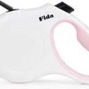 Fida Retractable Dog Leash, 16 ft Dog Walking Leash for Small Dogs up to 26lbs, Tangle Free, White