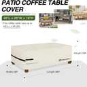 Porch Shield Patio Coffee Table Cover - Waterproof Outdoor Furniture Rectangular Small Table Covers 48 x 26 inch, Beige