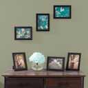 Set of 6 Picture Frames - 5x7 Photo Frame Set with Stand and Hooks for Gallery Wall or Family Portrait - Picture Wall Decor by Lavish Home (Black)