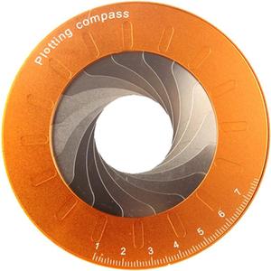 Circle Drawing Maker, Adjustable Circle Drawing Tool, Stainless Steel + Aluminum Alloy Round Circle Template Ruler Plotting Compass Geometric Tool for Drafting