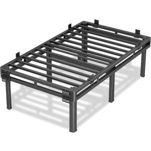 Twin XL Bed Frame, 18 inch Metal Bed Frame & Box Spring 2 in 1 Design