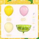 Lemon Balloon Arch Garland Kit, Pink and Pastel Yellow Balloon with Green Yellow Lemon Foil Balloons for Baby Shower Bridal Wedding Graduation Birthday Lemonade Theme Party Decorations
