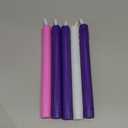 Honoson 5 Piece Flameless Advent Candle LED Taper Candles for Christmas Advent Rituals Holidays, Church, Celebration, Home Decor(Drop Wax Style)
