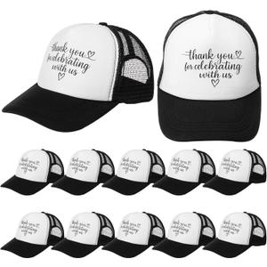 Hercicy 10 Pack Wedding Party Favors Gifts for Guests Thank You for Celebrating with Us Wedding Trucker Hats Party Gifts Bulk for Men Women His and Hers Engagement Gift Bridal Shower Baseball Cap