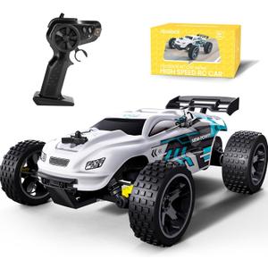 Tecnock RC Cars Remote Control Car for Kids, 1:18 Scale 20 KM/H 2WD Offroad Buggy, 2.4GHz RC Racing Car with USB-C Easy Charging & 50 Mins Playtime, Toys Gifts for Boys & Girls