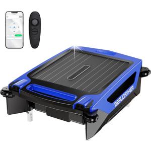 2025 Upgrated Large Solar Pool Cleaner Robot with Remote & APP Control, Pool Skimmer with Dual Charging Modes, Automatic Pool Cleaner with Salt Resistant Durable Motor
