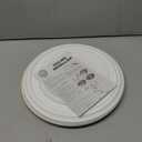 White PU Ceiling Medallions for Light Fixtures and Ceiling Fans, 12-2/8"OD x 4" ID x 1" P (Fits Canopies up to 7")