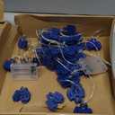 Sosation 2 Pcs 5 ft LED Easter Tinsel Trees Blue Pop up Pencil Trees with String Lights Artificial Collapsible for Party Fireplace Home Decorations(Hanukkah Blue)