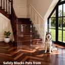 Acrylic Tall Dog Gate, Freestanding Pet Gate Barrier (3 Panel-31.5" H)