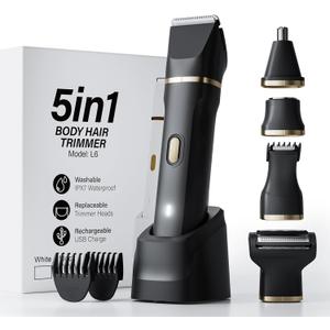 Hair Clippers for Men Cordless Professional Beard Trimmers with LCD Display Electric Grooming Rechargeable Shaver Zero Gapped T/Blade Cutting Kit Gift for Women Men Children