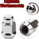 12x1.5 Wheel Lug Nuts, 20PCS Chrome 12mmx1.5 Closed End Bulge Acorn Lug Nut, Cone Seat, 19mm Hex Aftermarket Wheels