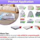 Electric Pump for Vacuum Storage Bags, Travel Vacuum Pump for Various Vacuum Seal Bags Portable Vacpack Air Pump for Compression Clothing Blanket Luggage Purple (Storage Bag Not Included)