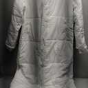 Shanfetl Women Long Quilted Coat Hooded Maxi Length Long Sleeve Puffer Jacket Padded Coat Winter Outerwear, L