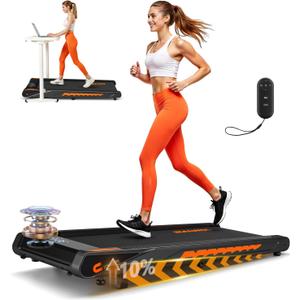 Walking Pad Treadmill with Speaker, 4-in-1 6.2MPH Treadmills for Home with App Compatible, Walking Pad with 10% Incline, LED Display, 2.75HP Brushless Drive, 350 LB Weight Capacity, 12 HIIT Programs