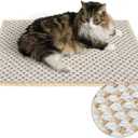 Premium Brazilian Cat Scratcher Mat  24'' x 16'' Natural Fiber 100% Sisal with Jute Border, Ultra Durable, Scratching Pad, Doormat Rug, Protects Furniture and Carpets (Rustic)